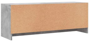 Móvel p/ TV 102x30x37,5 cm madeira processada cinzento cimento