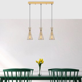 Candeeiro Teltom – Ouro Brilhante – 68 x 15 x 125 cm