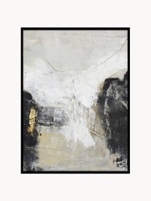 Quadro em tela pintado à mão com moldura White Noir