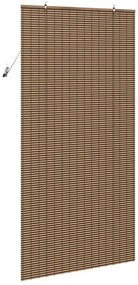 Persiana de Janela com cortinas Manual Castanho 110 x 220 cm Bambu