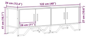 Móvel de TV 122x34x41 cm derivados de madeira carvalho fumado