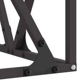 Fogueira Quadrada vidaXL Preta 50x50x35 cm Aço