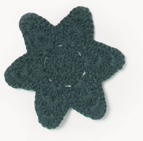 Bases para copos em algodão artesanais Starla, conjunto de 4