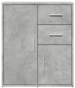 Aparadores 2 pcs 60x31x70 cm derivados madeira cinzento cimento