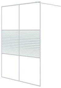 Divisória de chuveiro 140x195 cm vidro transparente ESG branco