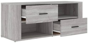 Móvel de TV 100x35x40 cm derivados de madeira cinzento sonoma