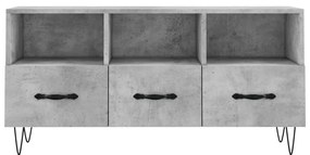 Móvel p/ TV 102x36x50 cm madeira processada cinzento cimento