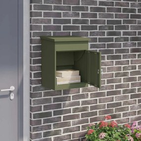Caixa para entrega de pacotes Verde-oliva 44 x 35 x 59 cm Aço