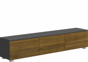 HOMCOM Móvel de TV Suspenso ou com Pés 160 cm para TV 165 cm, Portas com Fechamento Suave, Passa-cabos, Nogueira | Aosom Portugal