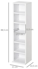 Estante para CD ou DVD Suporte para CD com 12 Compartimentos para 204 CDs e Prateleira Ajustável para Sala de Estar Dormitório Escritório 2 Unidades 2