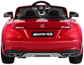 Carro elétrico para Crianças 12V  Mercedes AMG SL65 Rodas de EVA, Assento de couro Vermelho Pintado