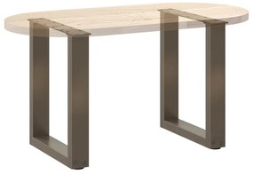 Pés para mesa de centro em formato de U, 2 peças, aço natural, 28 x (4