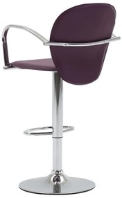 Bancos de bar com apoios de braços 2 pcs couro artificial roxo