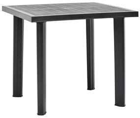 48804 vidaXL Mesa de jardim 80x75x72 cm plástico antracite