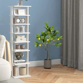 Limoeiro artificial 80 cm Planta de limão falsa com vaso em cimento Decoração de interiores Sala de estar Escritório