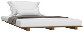 Estrutura de cama 90x200cm madeira de pinho maciça castanho mel