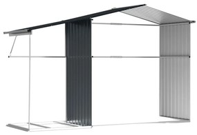 Abrigo de Jardim em Aço Galvanizado - 277x192,5x179 cm - Antracite