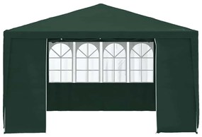 Tenda festas profissional c/ paredes laterais 4x4m 90g/m² verde