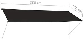 Toldo retrátil 350x150 cm antracite