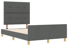 Cama vidaXL Cinza Escuro 120x200 cm Tecido