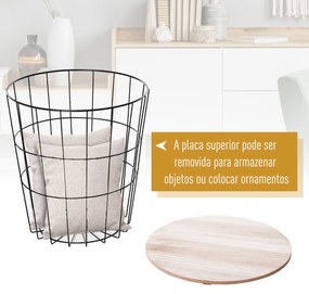 Mesa de centro para sofá Com espaço de armazenamento Estilo Industrial