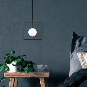 Candeeiro de Teto Geometri – Preto e Branco – 22 x 12 cm