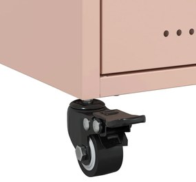 Mesa de cabeceira 36x39x43,5 cm aço rosa