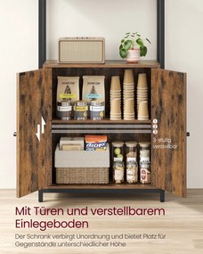 Estante para livros, 6 prateleiras 24 x 60 x 159,5 cm castanho vintage-preto