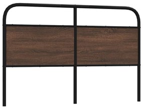 Cabeceira de cama 150cm derivados madeira/aço carvalho castanho