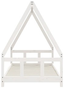 Estrutura de cama infantil 90x190 cm pinho maciço branco