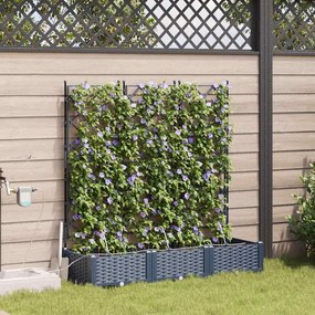 Jardineiras de Jardim 1 pc Cinzeto 120 x 40 x 126 cm Plástico