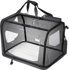 Transportadora para animais de estimação M 60 x 40 x 40 cm Preta