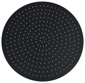 Cabeça de chuveiro redonda 50 cm aço inoxidável preto
