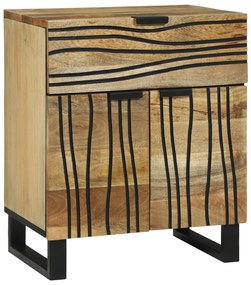 vidaXL Guarda-roupa de cabeceira 50x33x60 cm em Madeira Sólida de Mangueira