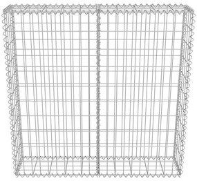 Muro gabião com tampas aço galvanizado 100x20x100 cm
