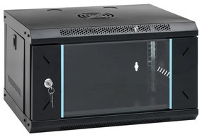 vidaXL Armário de rede de parede 6U 19" IP20 53x40x30 cm