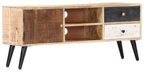 Móvel de TV 115x30x47 cm madeira de mangueira maciça