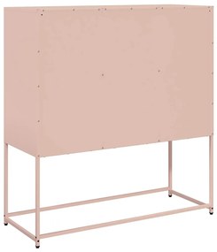Aparador 100,5x39x107 cm aço laminado a frio rosa