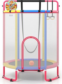 Trampolim Infantil Multifuncional, 154 x 154 x 210 cm, Seis Atividades, Multicolor