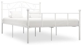 vidaXL Estrutura de cama 140x200 cm metal branco