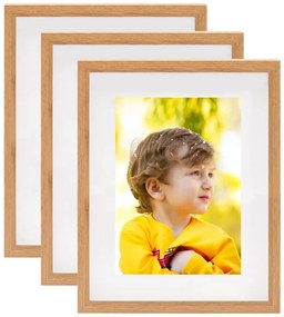 vidaXL Molduras 3D 3 pcs 21x29,7 cm para foto de 15x20 cm cor carvalho
