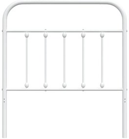 Cabeceira de cama 80 cm metal branco