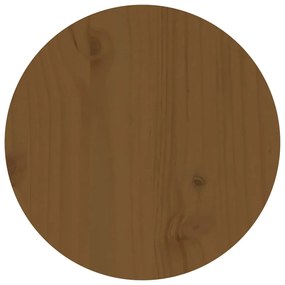 Mesa de centro Ø 35x35 cm madeira de pinho maciça castanho-mel