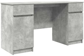 Escrivaninha vidaXL Cinza Concreto 140x49x76 cm Madeira Composta
