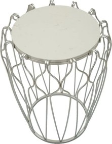 MESA DE CENTRO Ø 47,5X61,5 CM PRATEADO