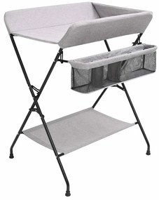 Mesa muda-fraldas ferro cinzento-claro