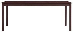 Mesa de Jantar de 180cm em Madeira Maciça - Castanho Escuro - Design R