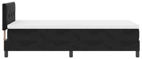 Cama Box Spring com Colchão vidaXL Preta 90x200 cm Veludo