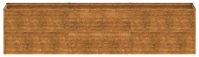 Canteiro elevado de jardim 291x50x69 cm aço corten