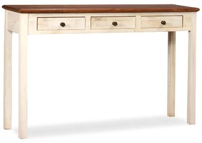 vidaXL Mesa consola em madeira de acácia maciça 120x30x76 cm